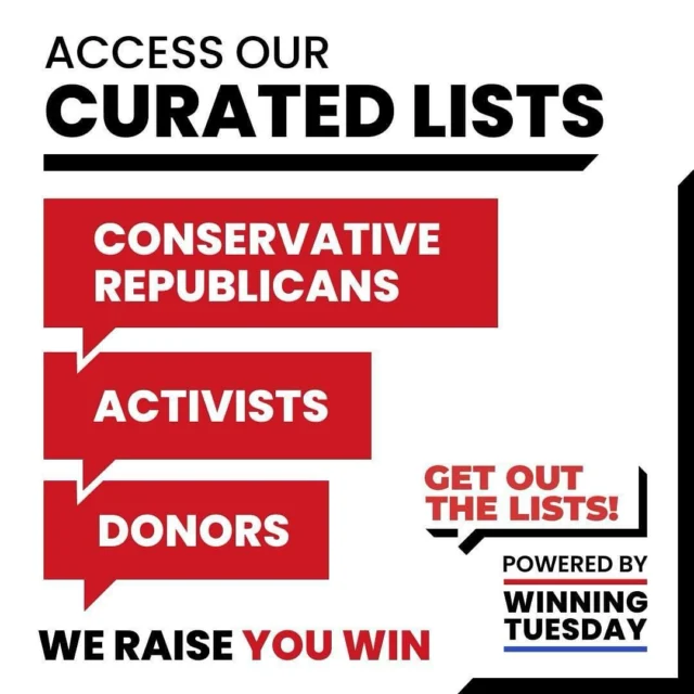 We’re thrilled to share that Winning Tuesday has launched a new digital fundraising company: Get Out The Lists!

GOTL enables candidates, committees, and organizations to reach millions of Republican “small-dollar” donors nationwide via email and text. 

Get Out The Lists has had a busy ‘24 cycle and will be a fundraising force for many years to come, during and between election cycles. 

Reach out to learn more 🤑. Link in bio.